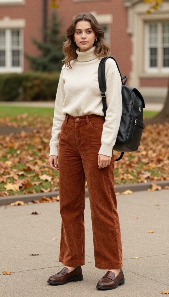 3. Corduroy Pants & a Turtleneck