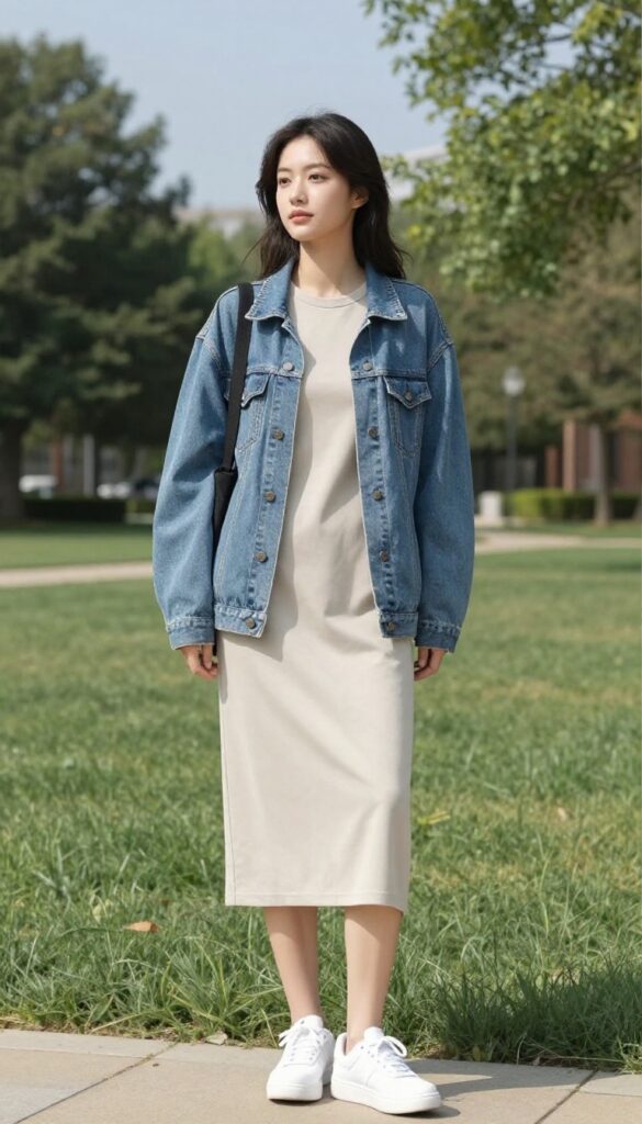 6. T-Shirt Dress and Sneakers
