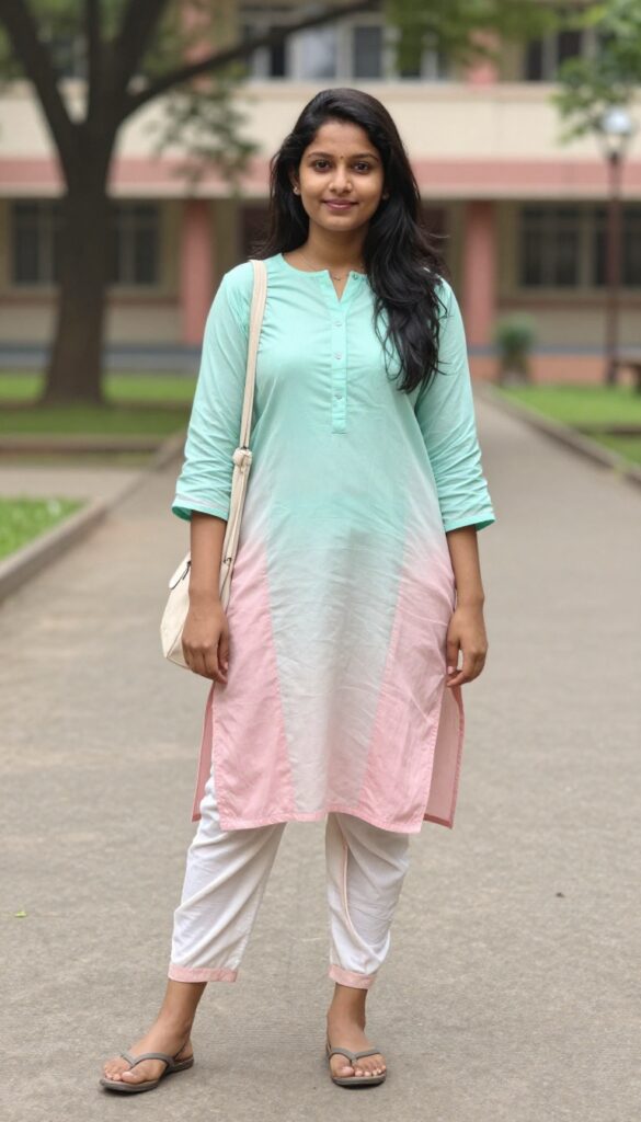 9. Straight Kurta with Dhoti Pants