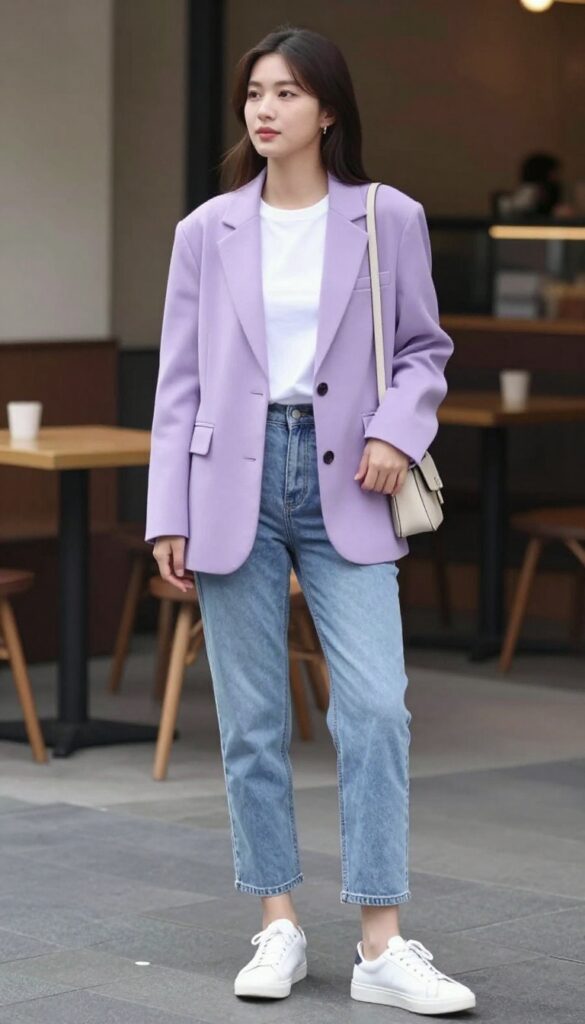 3. Boyfriend Blazer with Cropped Jeans