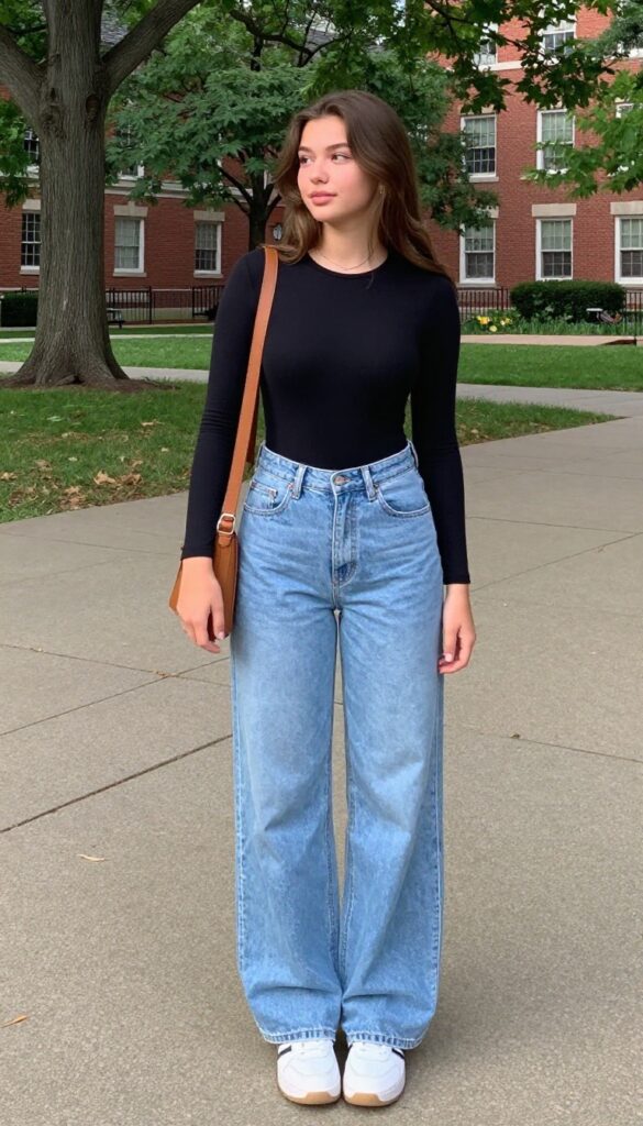 10. Wide-Leg Jeans and a Bodysuit