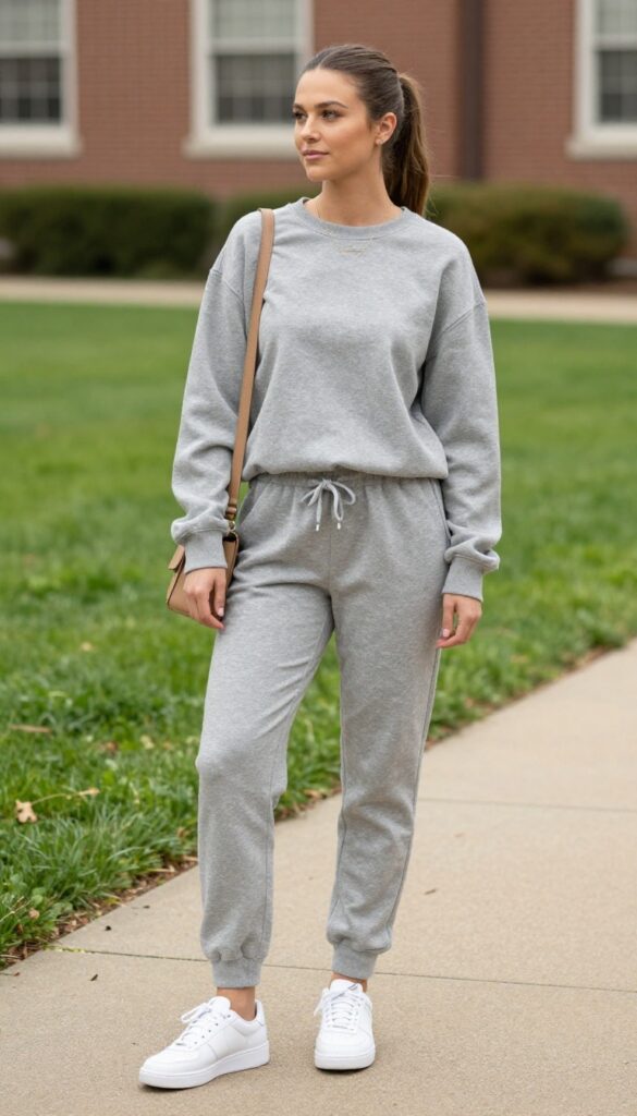 15. Matching Sweatsuit + White Sneakers