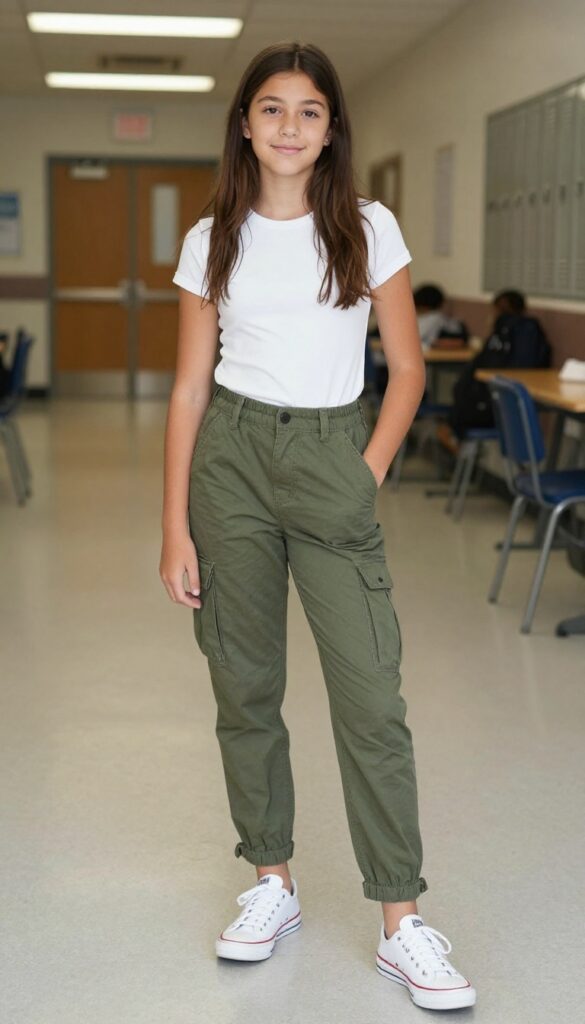 8. Cargo Pants with a Fitted Tee