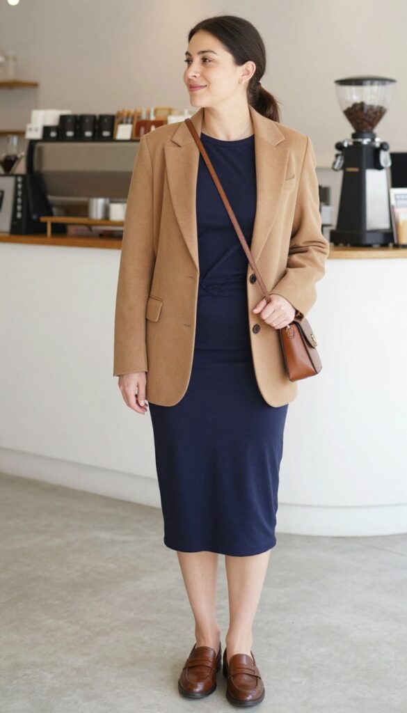 5. Structured Blazer over a Simple Dress