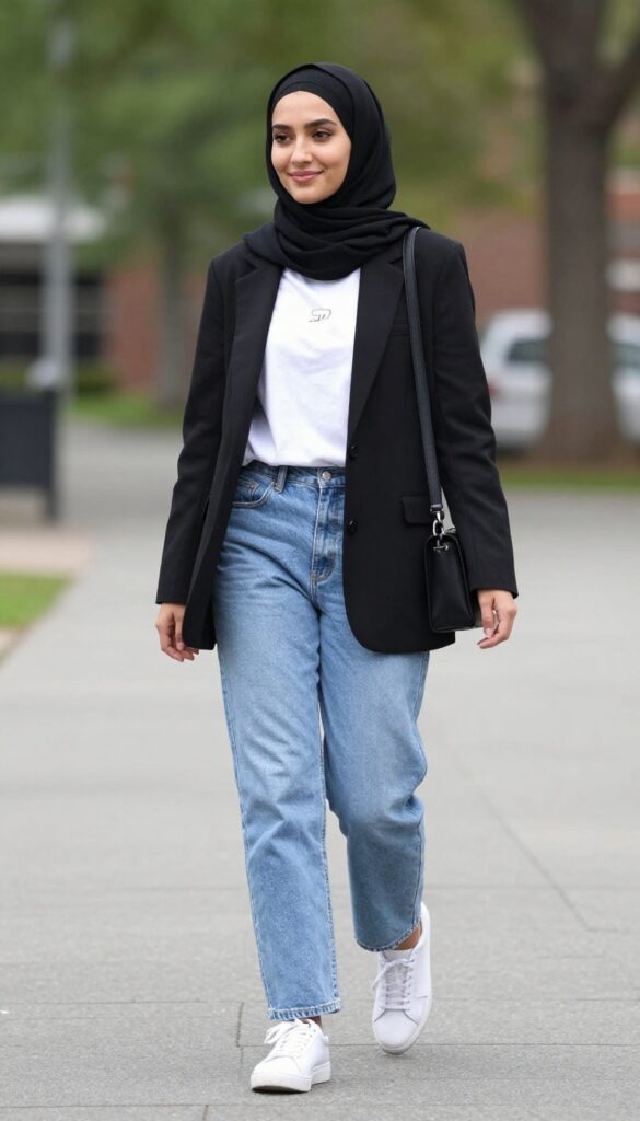 9. Blazer and Graphic Tee