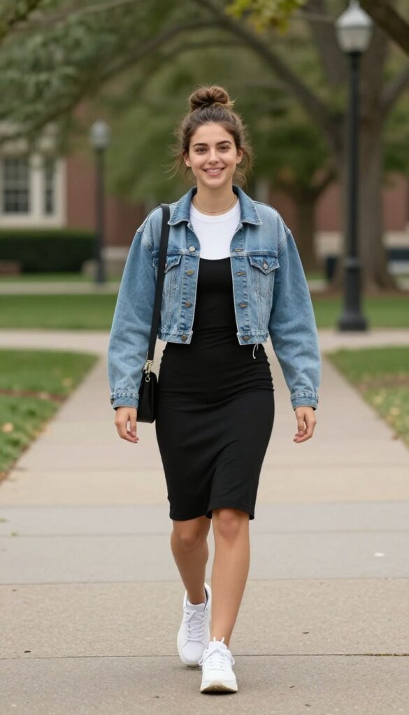 4. The Effortless Slip Dress Layered Over a Tee