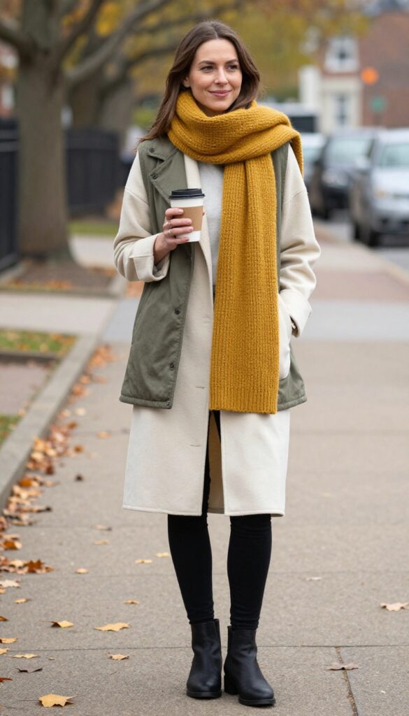 15. Tunic with Leggings and a Long Vest