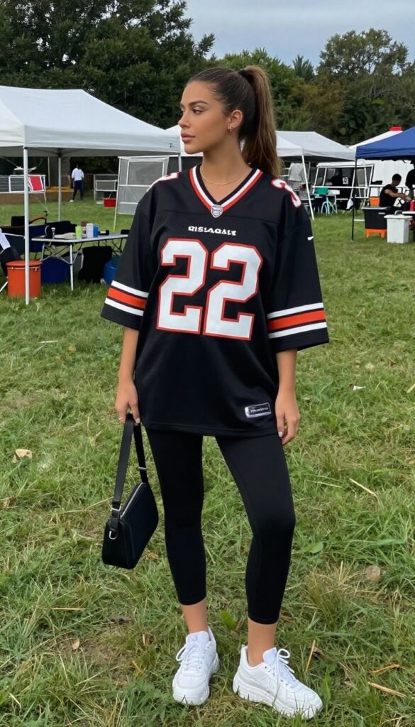 11. Oversized Jersey & Biker Shorts