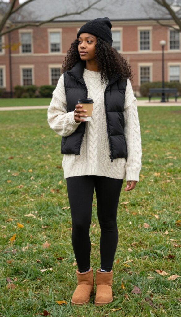 9. Oversized Sweater + Leggings + Ugg Boots