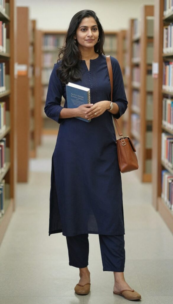 6. A-Line Kurta with Patiala Salwar
