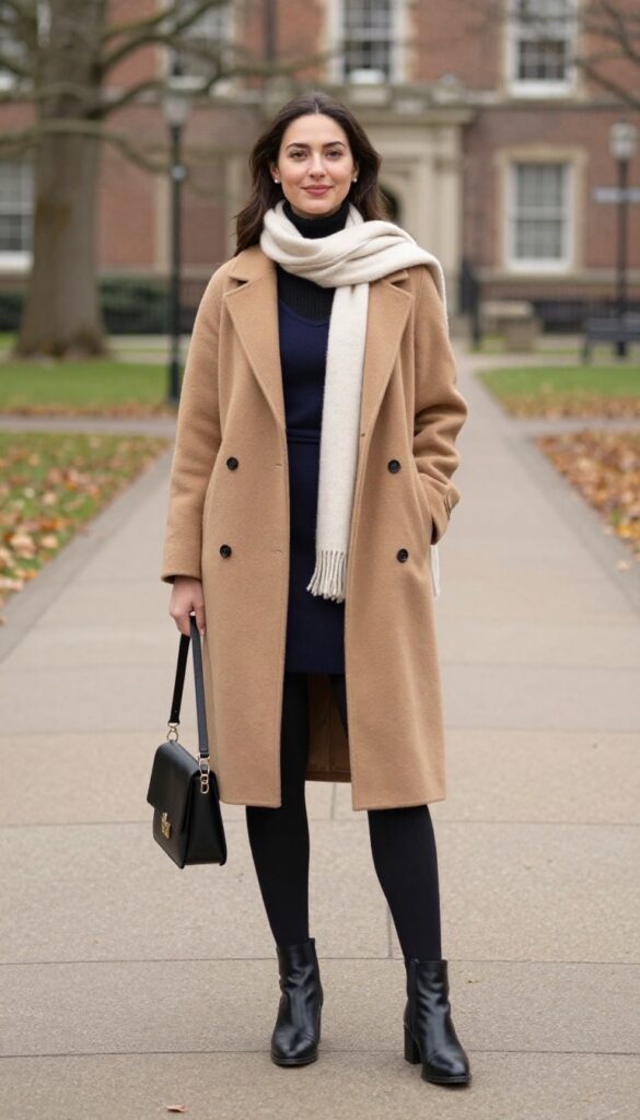 2. Turtleneck Under a Slip Dress with Tights