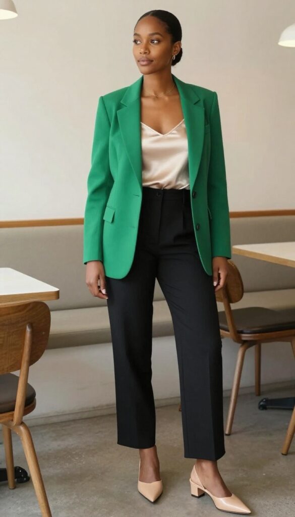 1. The Power Blazer with Wide-Leg Trousers