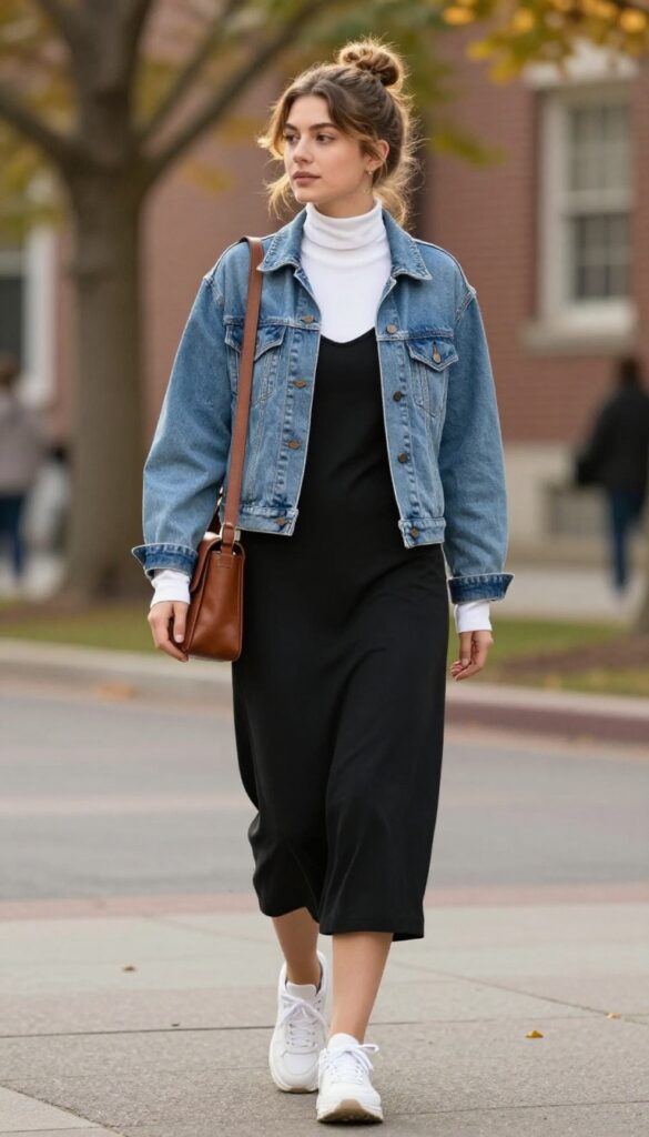3. The Slip Dress Layered Over a Tee