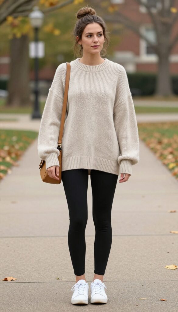 1. Oversized Sweater and Leggings