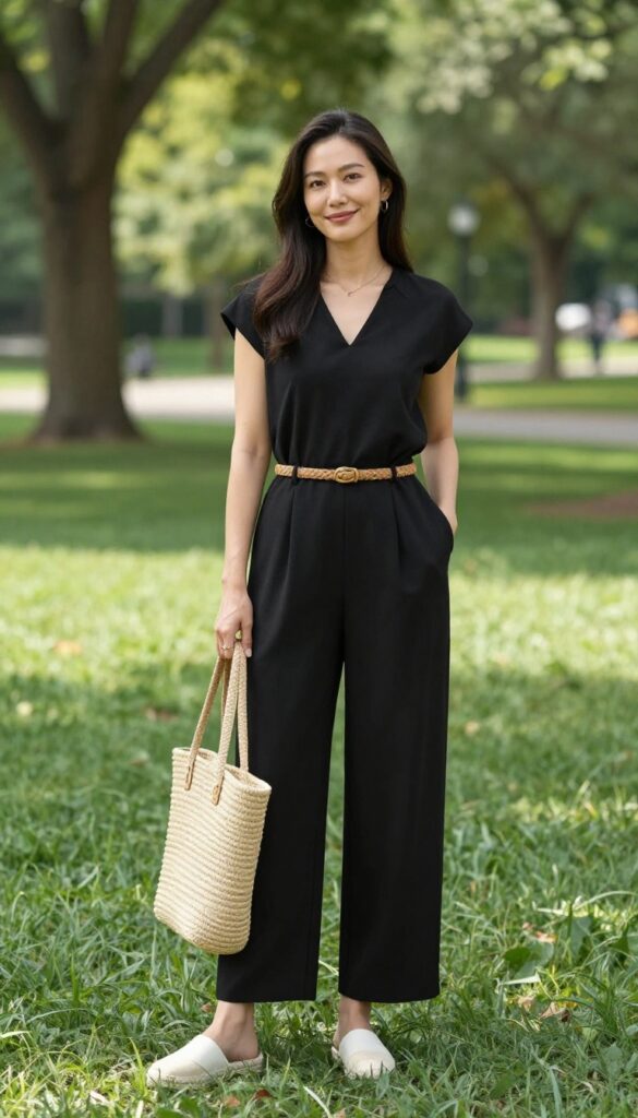 6. Jumpsuit + Belt + Espadrilles