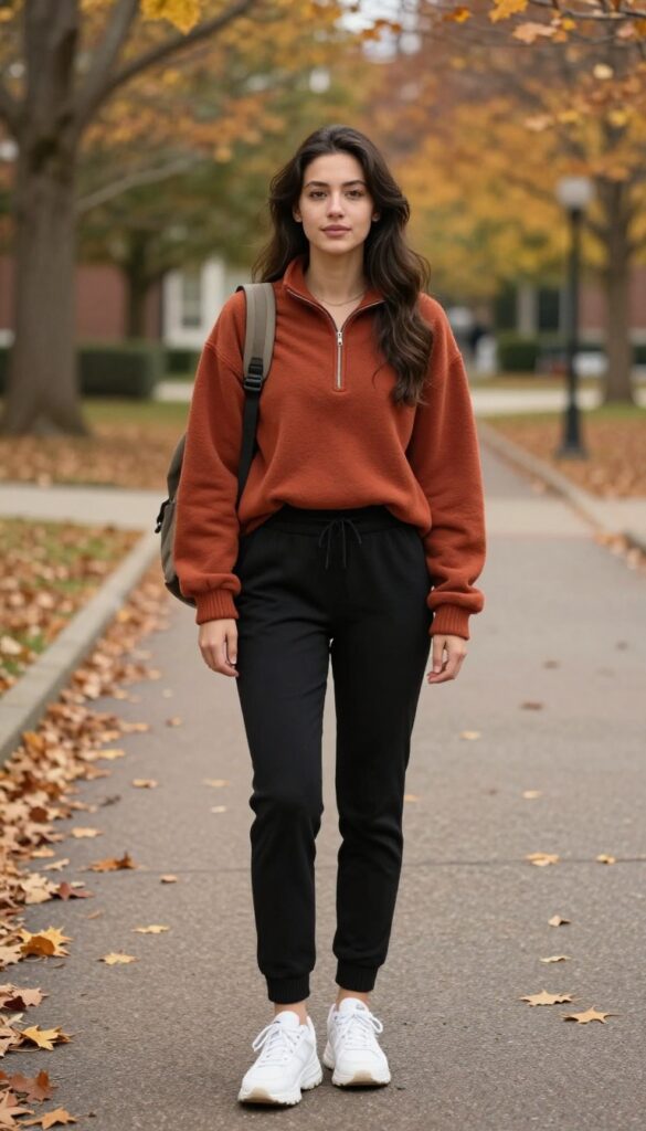 6. Quarter-Zip Pullover and Joggers