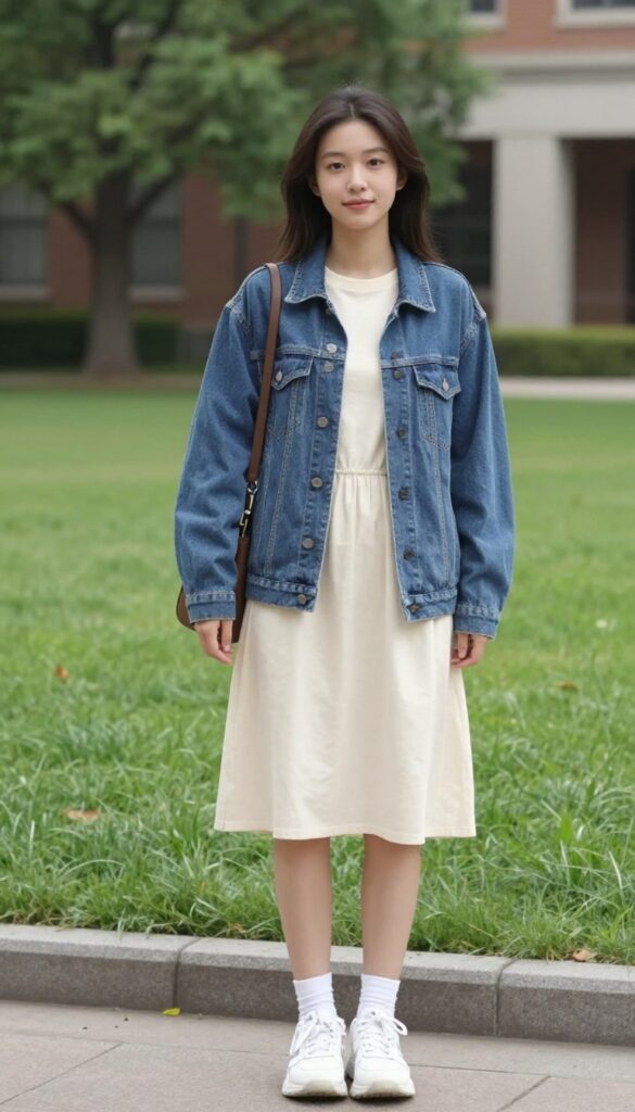 2. T-Shirt Dress with Sneakers