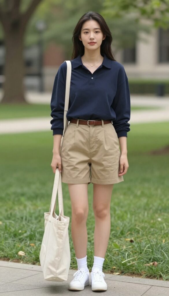 13. Polo Shirt and Tailored Shorts