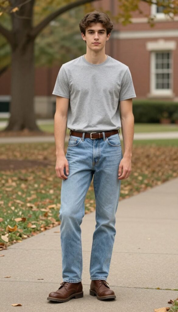 9. The Tucked-In T-Shirt with Belt and Boots