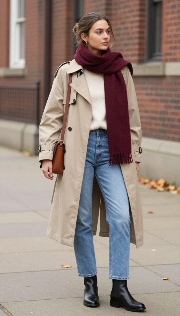 10. The Trench Coat and Ankle Boots Finish