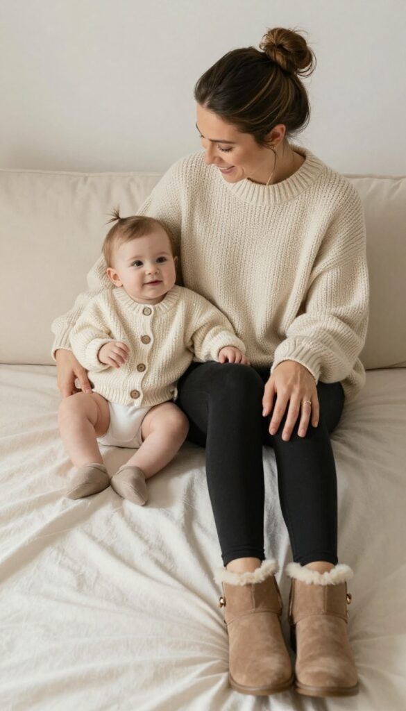 2. Cozy Knit Sweater Sets in Neutral Tones