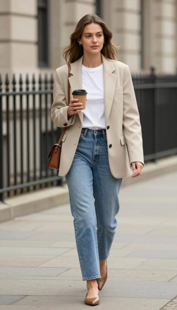 5. The Classic Blazer and Jeans Duo