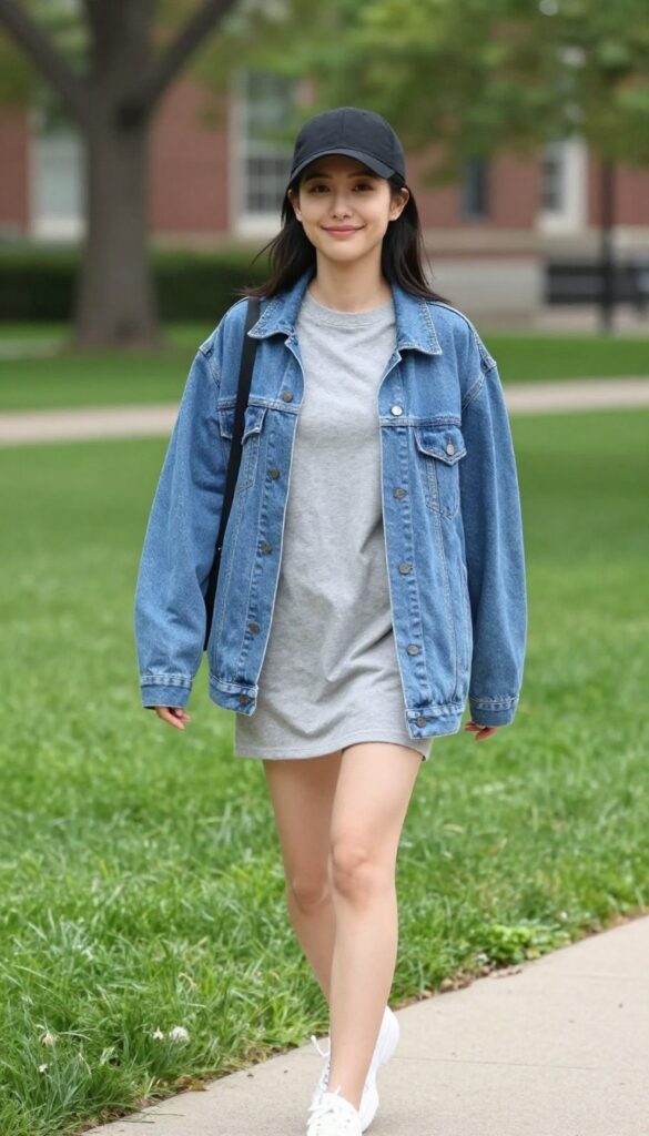 2. T-Shirt Dress with Sneakers