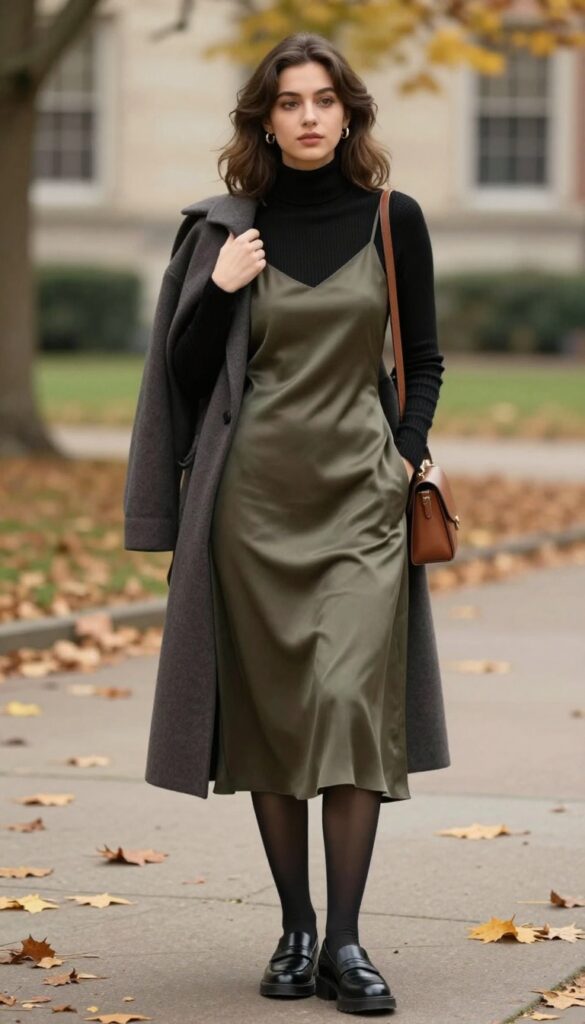 4. Turtleneck under a Slip Dress