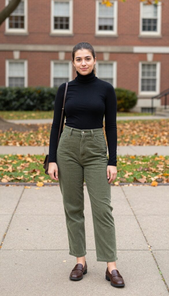 11. Corduroy Pants and a Turtleneck