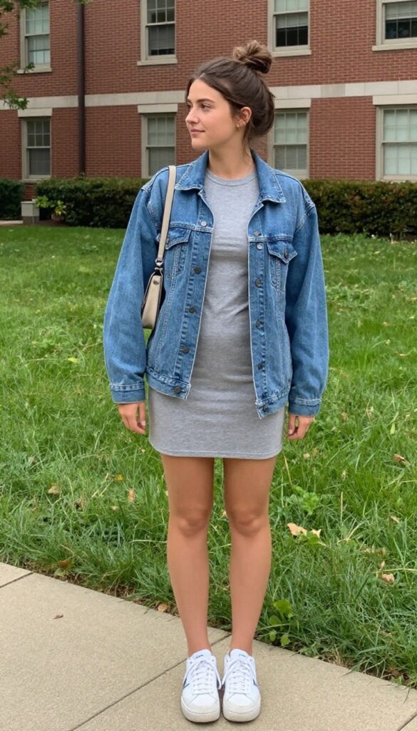 2. T-Shirt Dress with Sneakers