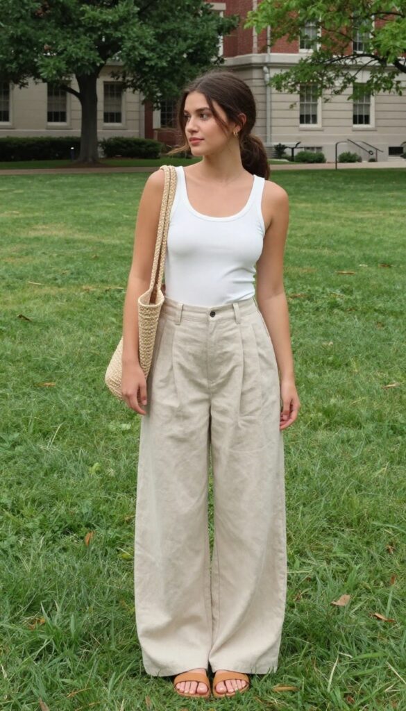 14. Linen Pants and a Tank Top