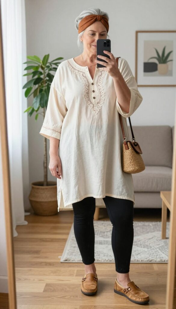 15. Tunic with Leggings and a Headband