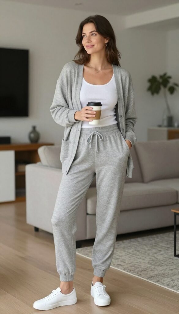 4. Cozy Cardigan and Joggers