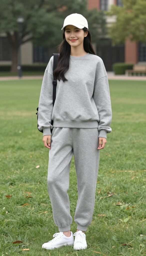 9. Athleisure Set with a Baseball Cap