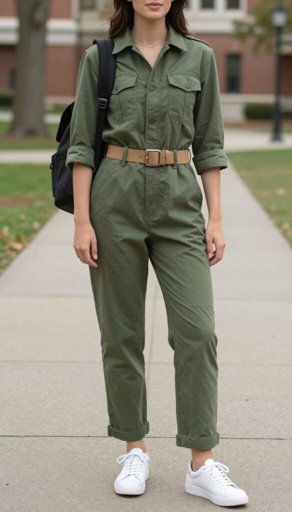 6. Utility Jumpsuit with a Belt
