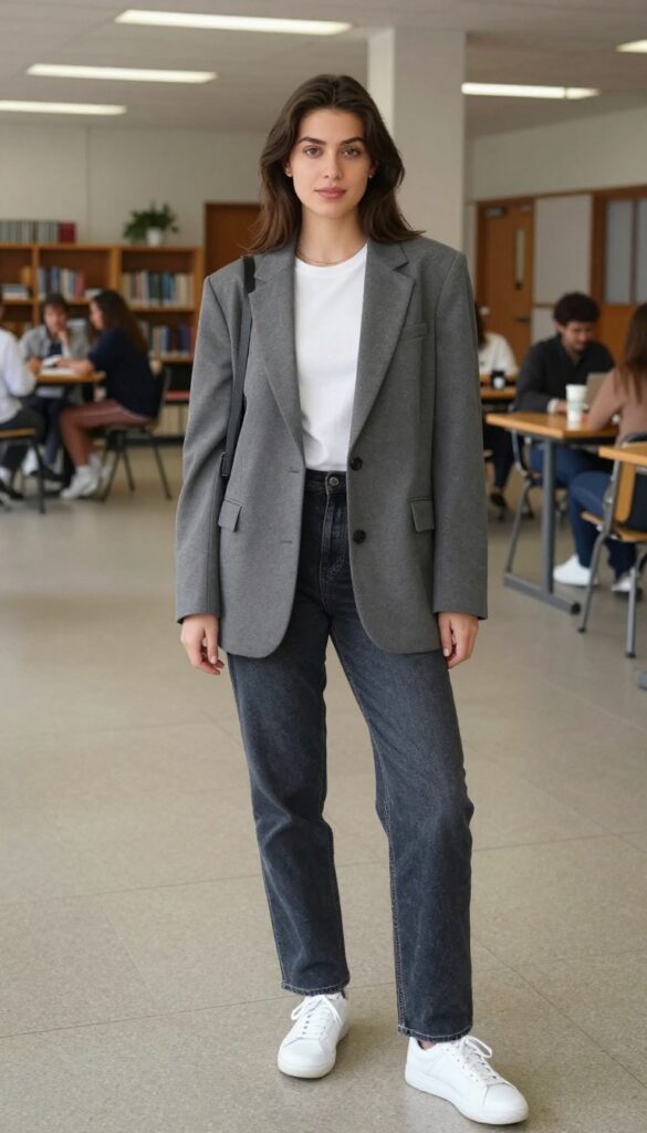 9. Blazer with Jeans and a T-Shirt