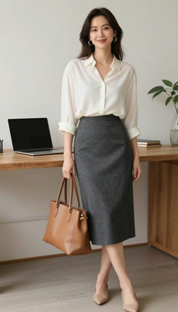 13. Office-Ready Midi Skirt