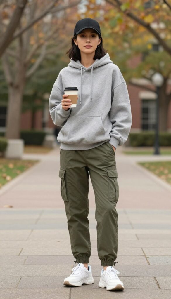 6. Hoodie and Cargo Pants