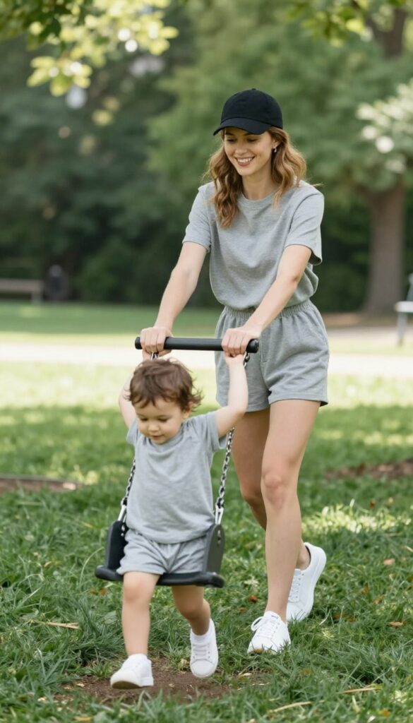 12. Romper + Sneakers + Baseball Cap