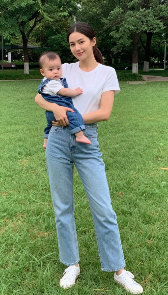 1. Classic Denim and White Tee