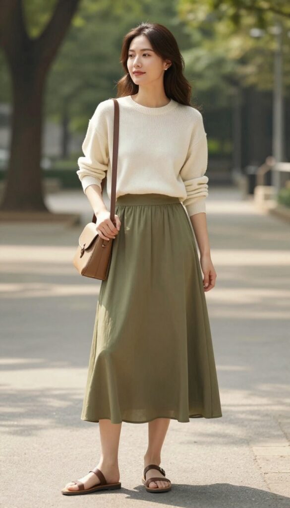 7. The Midi Skirt with a Simple Top