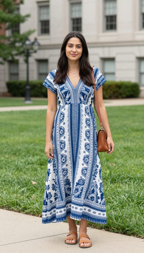 11. Maxi Dress with Indian Prints