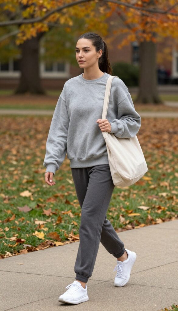 15. Matching Sweat Set with Sneakers