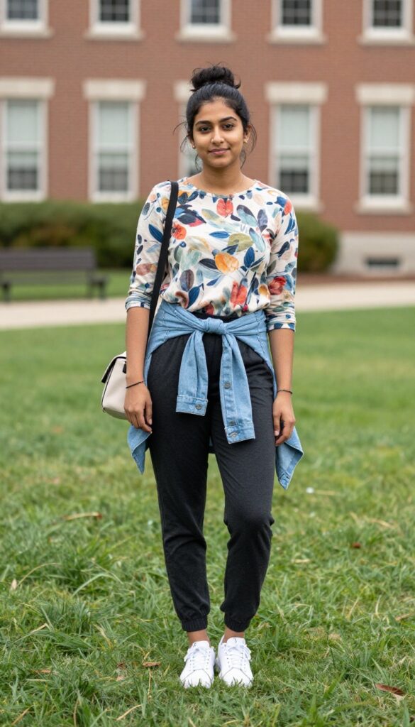 4. Printed Tunic with Joggers