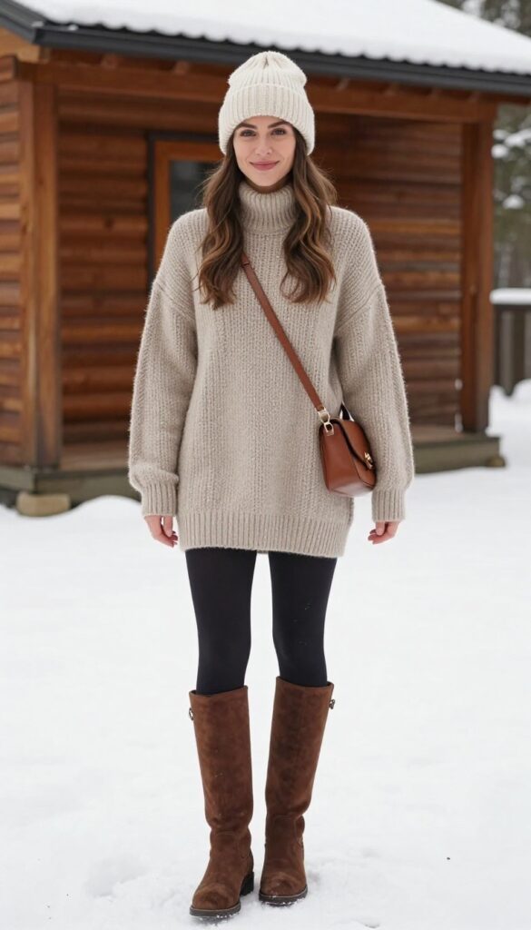 10. Cozy Cabin Sweater Dress