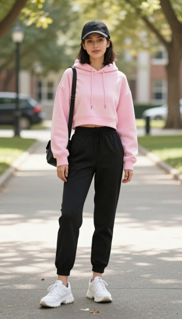 6. Joggers and a Cropped Hoodie