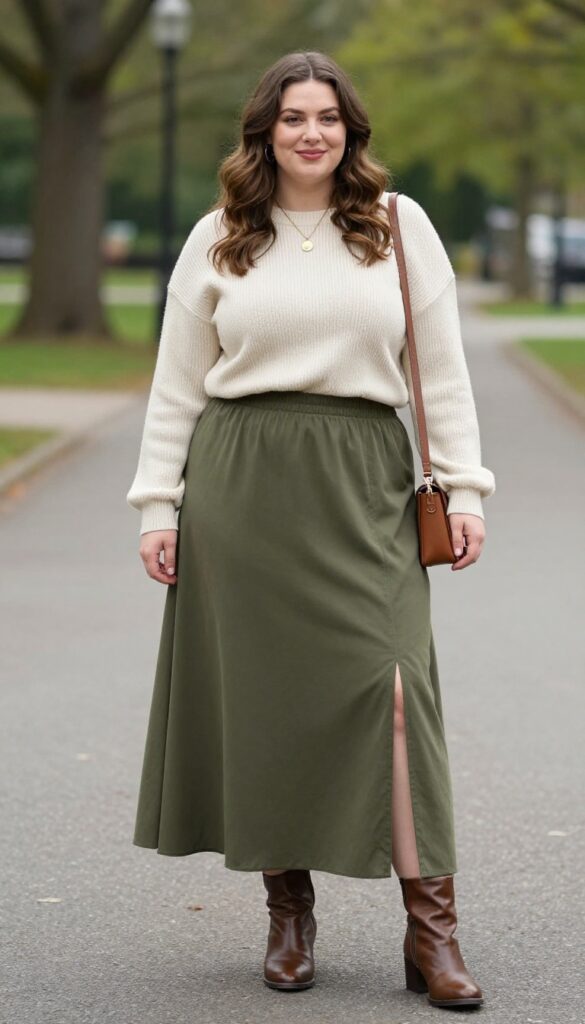 13. Maxi Skirt and a Cropped Sweater