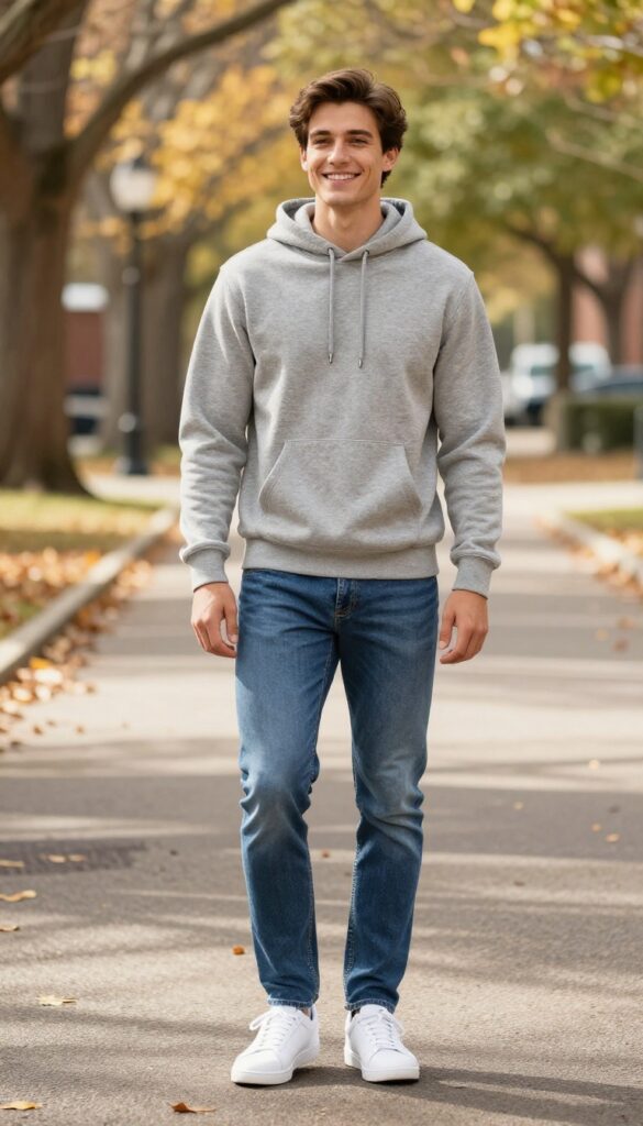 1. The Classic Hoodie and Jeans Combo