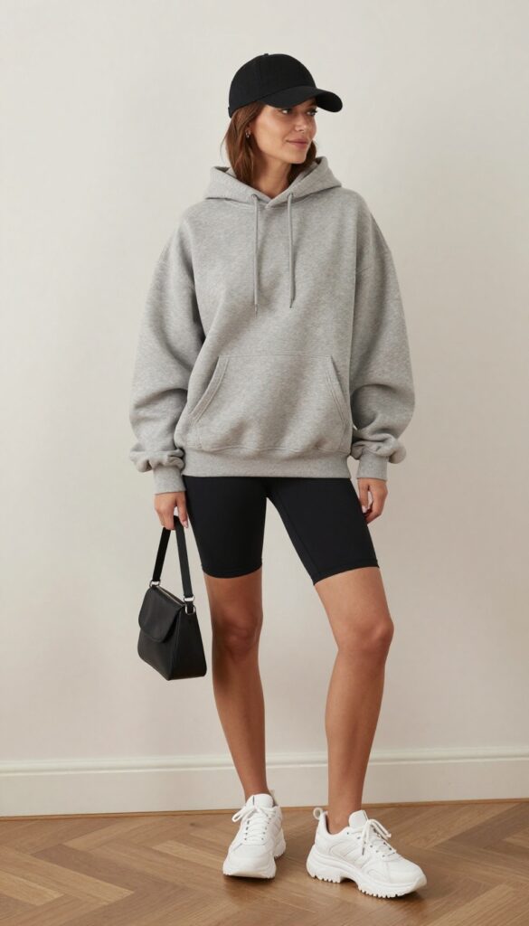 12. Hoodie & Biker Shorts
