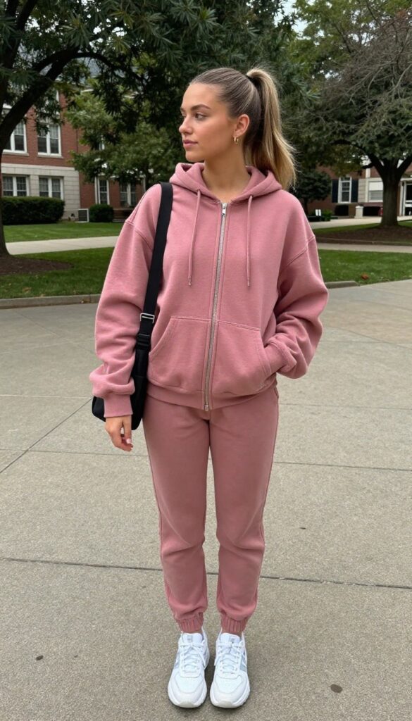 10. Matching Sweatsuit + Trendy Sneakers